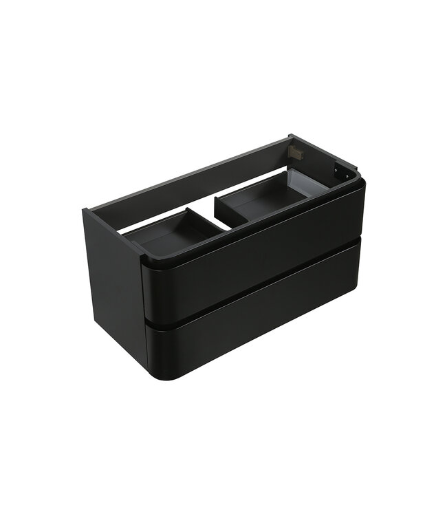 Onderkast Novira Mat Zwart 80x48cm | Afgeronde hoeken