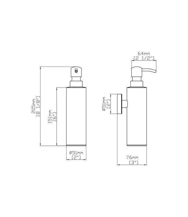 Zeepdispancer Alya - Geborsteld brons koper - PVD-gecoat - Wandmontage  275ml