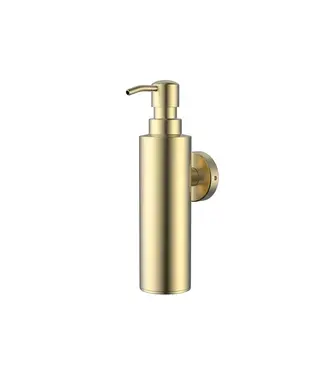 DutchLine Zeepdispancer Alya - Geborsteld Messing/Goud - PVD-gecoat - Wandmontage  275ml