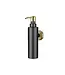 DutchLine Zeepdispancer Alya - Mat Zwart / Goud - PVD-gecoat - Wandmontage  275ml
