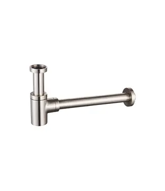 ALONI Sifon Alya Lux Geborsteld Staal | Verkort RVS Sifon 95mm | Dutchline