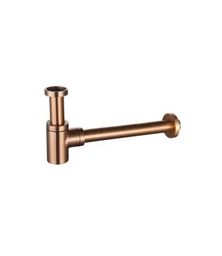DutchLine Sifon Alya Lux Geborsteld Brons Koper PVD | Verkort RVS Sifon 95mm | Dutchline