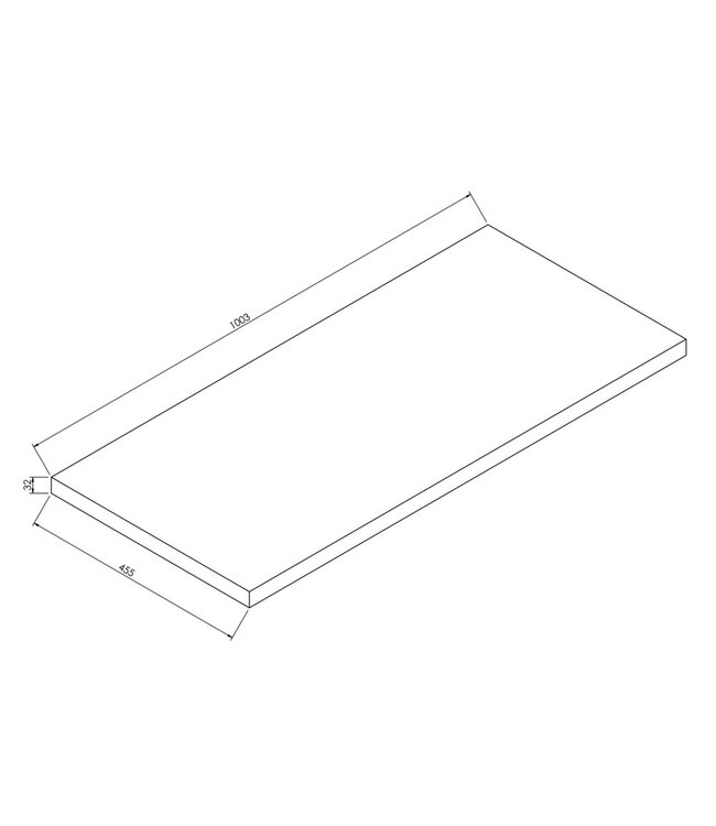 Topblad Alvara 100x46 Mat Wit | Wiesbaden