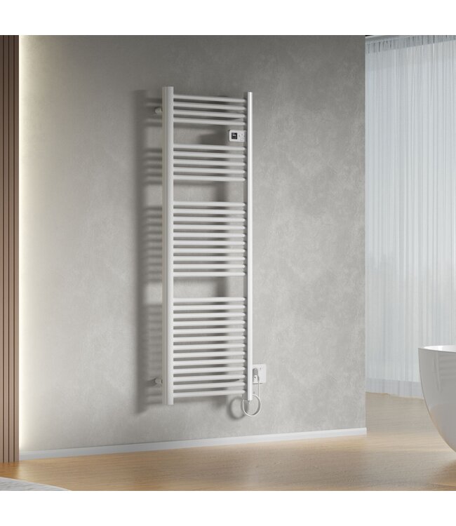 Elektrische Handdoekradiator 160x54cm 850 Watt Wit - Met Smart Wifi