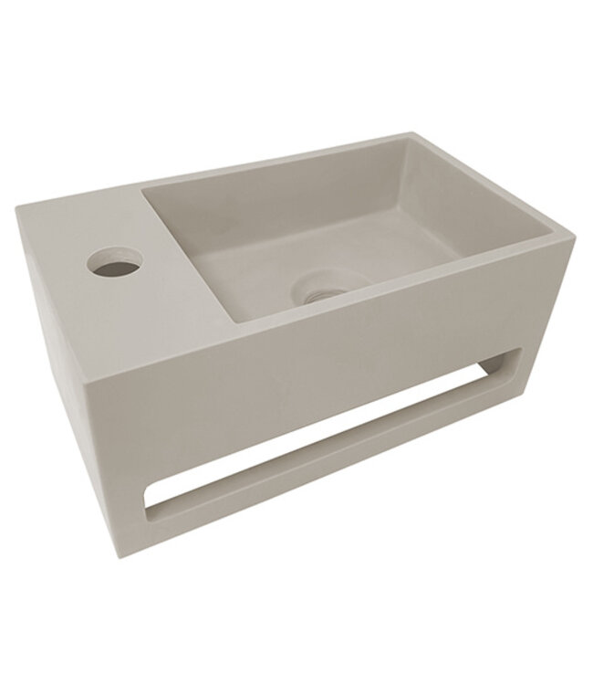 Toilet Fontein Julia Beige Rechts met handdoekhouder 35x20x15cm L/R