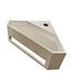 Hoekfontein Julia Beige Solid Surface 35x35x16cm met kraangat en handdoekhouder