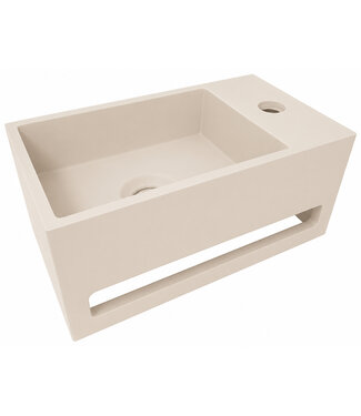 Wiesbaden Toilet Fontein Julia Beige Rechts met handdoekhouder 35x20x15cm L/R