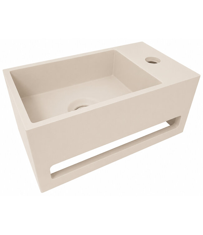 Toilet Fontein Julia Beige Rechts met handdoekhouder 35x20x15cm L/R