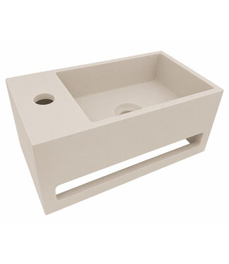 Wiesbaden Toilet Fontein Julia Beige Links met handdoekhouder 35x20x15cm L/R