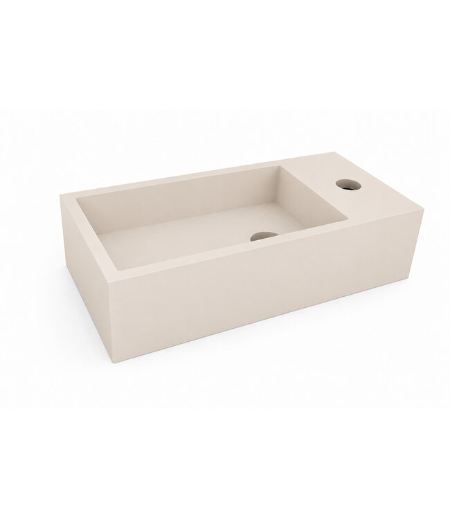 Toilet Fontein Lotte Beige Links 40x22x10cm Solid Surface