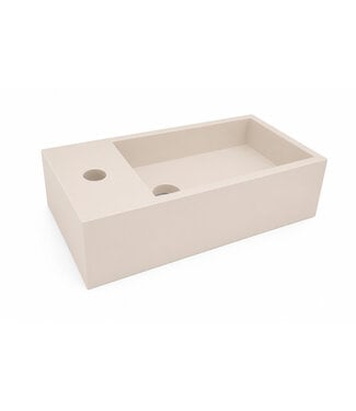 Wiesbaden Toilet Fontein Lotte Beige Links 40x22x10cm Solid Surface