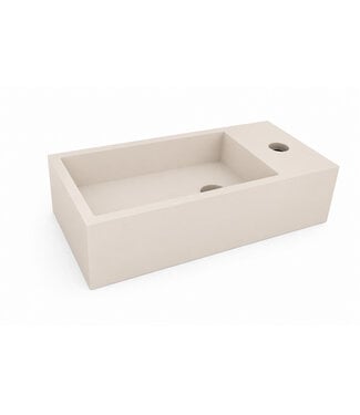 Wiesbaden Toilet Fontein Lotte Beige Rechts 40x22x10cm Solid Surface