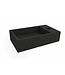 Toilet Fontein Lotte Mat Zwart Rechts 40x22x10cm Solid Surface