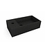 Toilet Fontein Lotte Mat Zwart Rechts 40x22x10cm Solid Surface