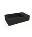 Toilet Fontein Lotte Mat Zwart Links 40x22x10cm Solid Surface