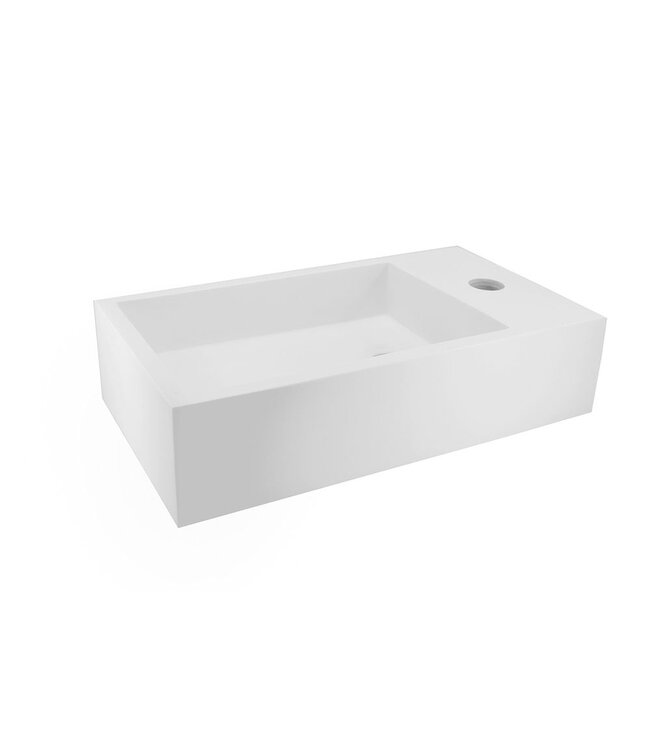 Toilet Fontein Lotte Mat Wit Rechts 40x22x10cm Solid Surface