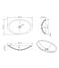 Waskom Ovaal Kim Mat Zwart | 59cm Solid Surface Opzetwaskom