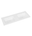 Wastafel Dubbel Bajo - 120 x 46 cm - Keramiek Mat Wit (2 Kraangaten)