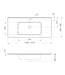 Wastafel Bajo 100x46 cm – Keramiek Mat Wit (1 Kraangat)