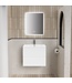 Badkamermeubelset Compleet ALONI LIVA  - 60cm - Glans Wit met Wastafel & Led - Spiegel