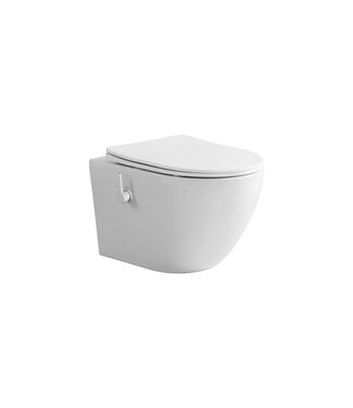 ALONI Hangtoilet met Bidet Aloni Pro – Tornado Flush – Mat Wit – 52,5 cm