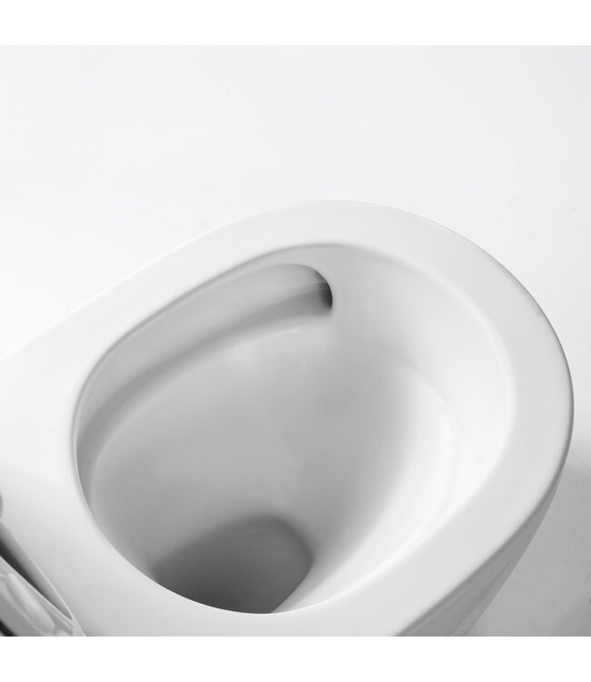 Hangtoilet met Bidet Aloni Pro – Tornado Flush – Mat Wit – 52,5 cm