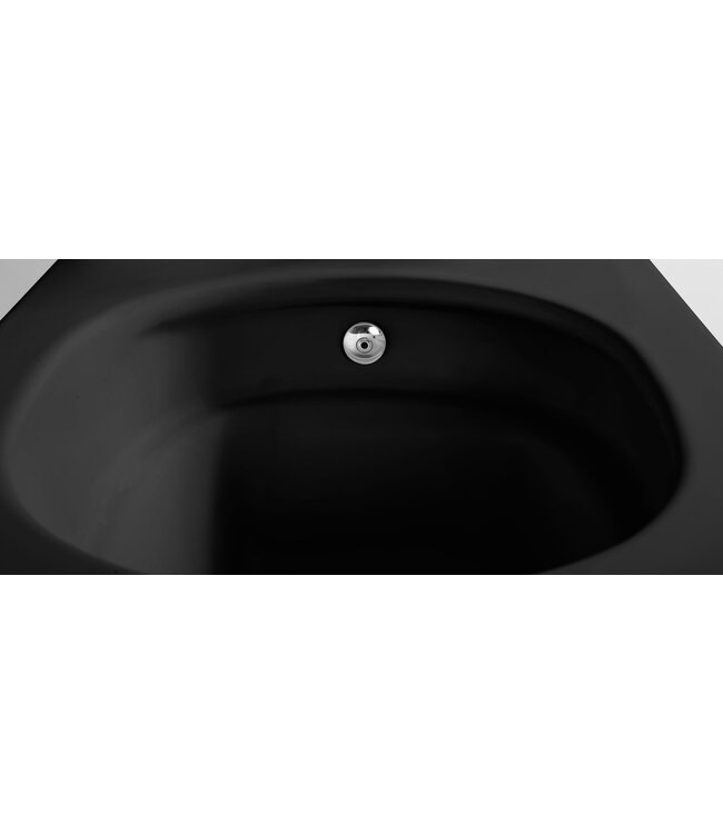 Hangtoilet met Bidet Aloni Pro – Tornado Flush – Mat Zwart – 52,5 cm