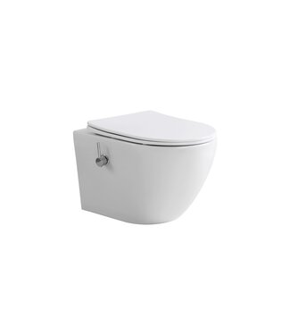ALONI Hangtoilet met Bidet Aloni Pro – Tornado Flush – Wit – 52,5 cm