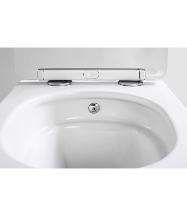 Hangtoilet met Bidet Aloni Pro – Tornado Flush – Wit – 52,5 cm
