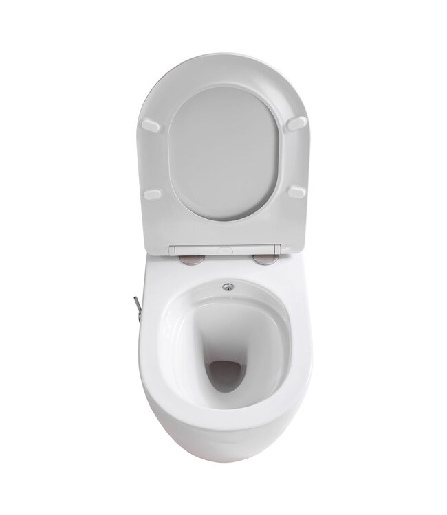 Hangtoilet met Bidet Aloni Pro – Tornado Flush – Wit – 52,5 cm