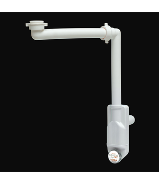 SANI-SUPPLY Ruimtebesparende Sifon Kunststof – Wit – 5/4" Aansluiting