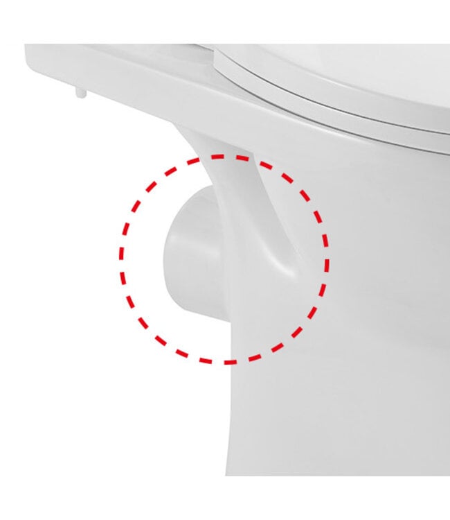 Duoblok Toilet Staand Rimless PK - Glans Wit incl. Zitting