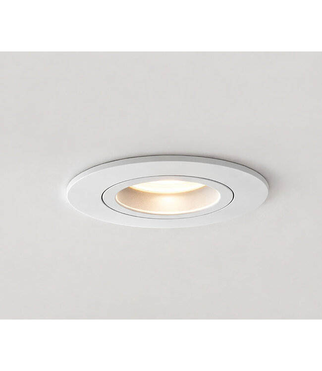 Inbouwspot Enkel Wiesbaden Spotz Mat Wit - IP65 Badkamer - Dimbaar