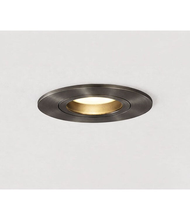 Inbouwspot Enkel Wiesbaden Spotz Gunmetal - IP65 Badkamer - Dimbaar