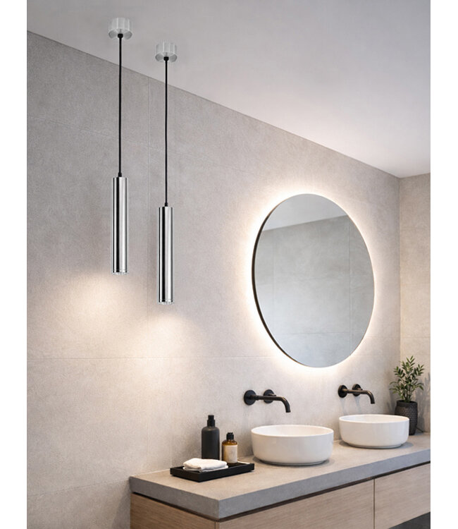 Badkamer Hanglamp Oriona Chroom - IP44 - Dimbaar | Wiesbaden