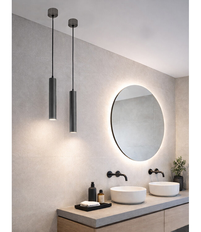 Badkamer Hanglamp Oriona Gunmetal - IP44 - Dimbaar | Wiesbaden