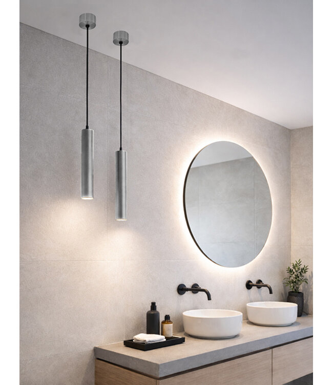 Badkamer Hanglamp Oriona Geborsteld Staal - IP44 - Dimbaar | Wiesbaden