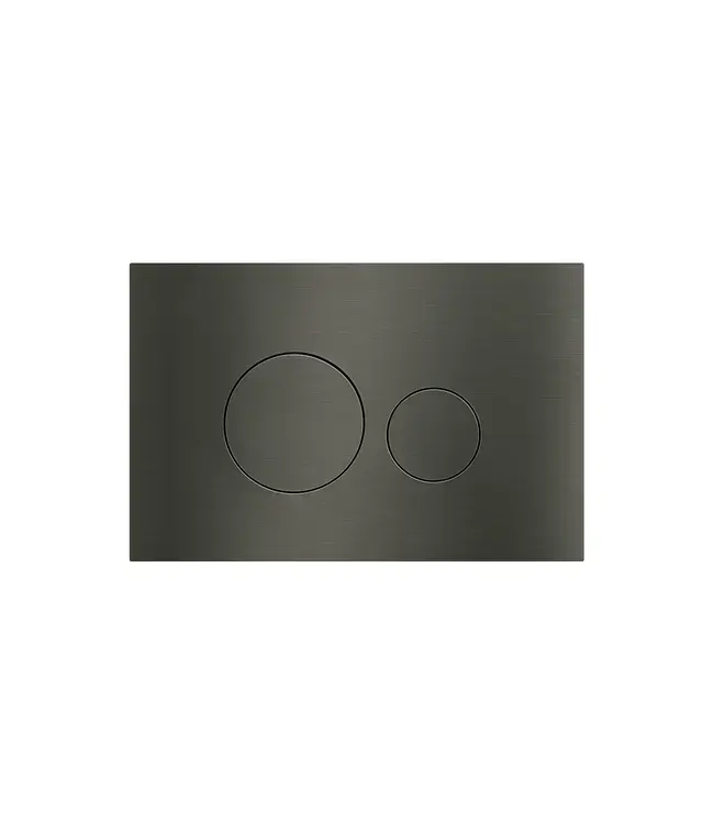 Toiletset Geberit UP320 - Creavit Hangtoilet Randloos Wit - Drukplaat Gunmetal