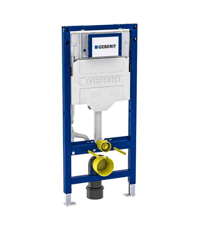 Toiletset Geberit UP320 - Creavit Hangtoilet Randloos Wit - Drukplaat Mat Goud