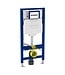 Toiletset Geberit UP320 - Creavit Hangtoilet Randloos Wit - Drukplaat Mat Goud