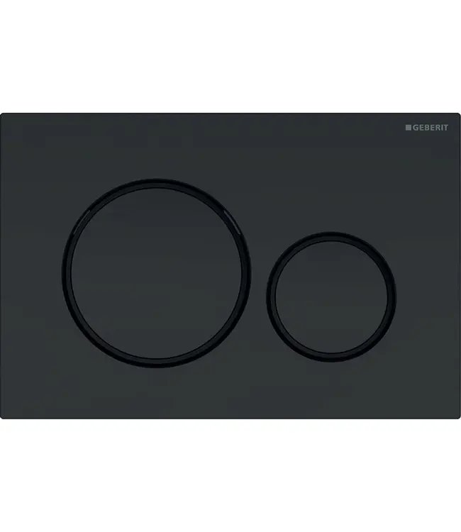 Toiletset Geberit UP320 - Creavit Hangtoilet met bidet Randloos Wit - Drukplaat Mat Zwart