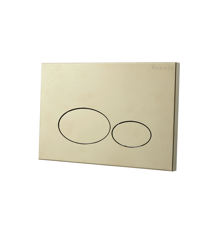 Toiletset Geberit UP320 - Creavit Hangtoilet Randloos Wit - Drukplaat Mat Goud