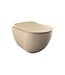 Toiletset Geberit UP320 - Creavit Hangtoilet Randloos Cappuccino - Drukplaat Gunmatal