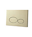 Toiletset Geberit UP320 - Creavit Hangtoilet met bidet Randloos Wit - Drukplaat Mat Goud - Copy