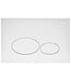 Toiletset Geberit UP320 - Creavit Hangtoilet Randloos Zwart - Drukplaat Wit