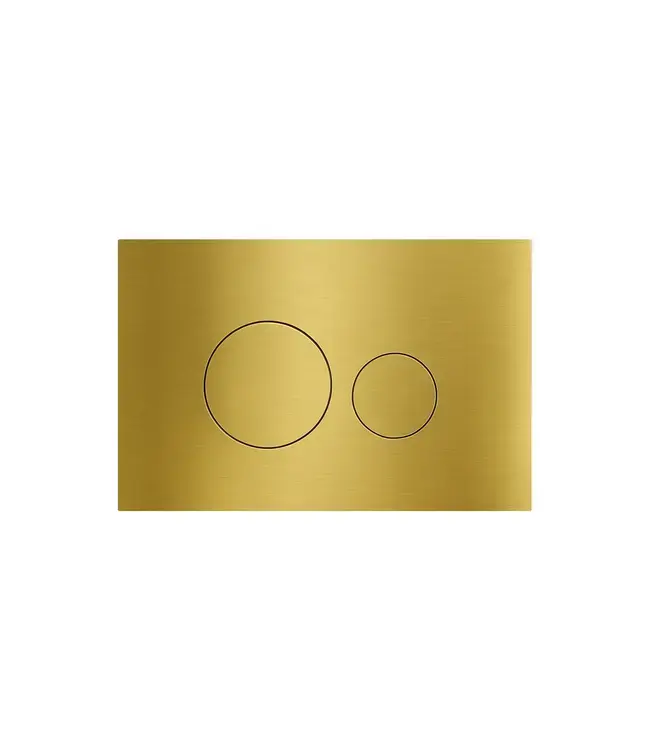 Toiletset Geberit UP320 - Creavit Hangtoilet Randloos Zwart - Drukplaat Mat Goud