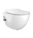 Complete Toiletset: Geberit UP320 + Creavit Randloos Bidet Toilet met Brons Koper Drukplaat