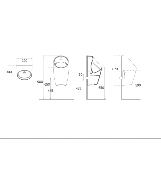 Urinoir Isvea Infinity NEO met Infrarood Sensor – Glans Wit