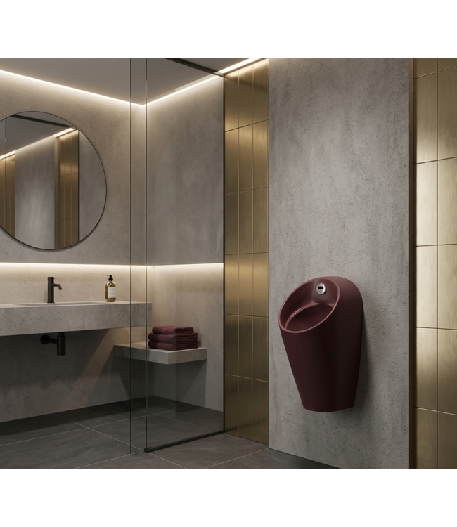 Urinoir Isvea Infinity NEO met Infrarood Sensor – Maroon Rood