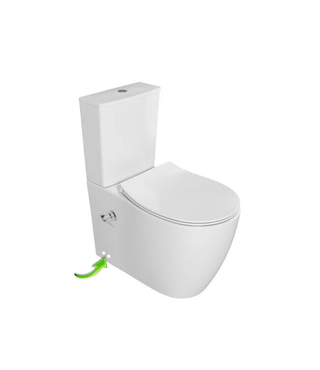 Staand toilet Sentimenti NEO met geintegreerde bidetkraan - Randloos - OA&PK